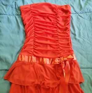 Semi strapless formal dress